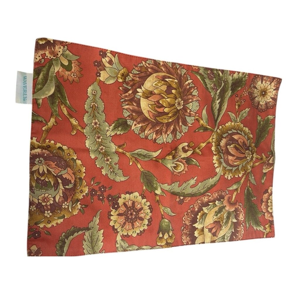 Waverly Vintage Grand Bazaar Fabric Placemats 18"x12.5" Set of 7 Vintage HTF
